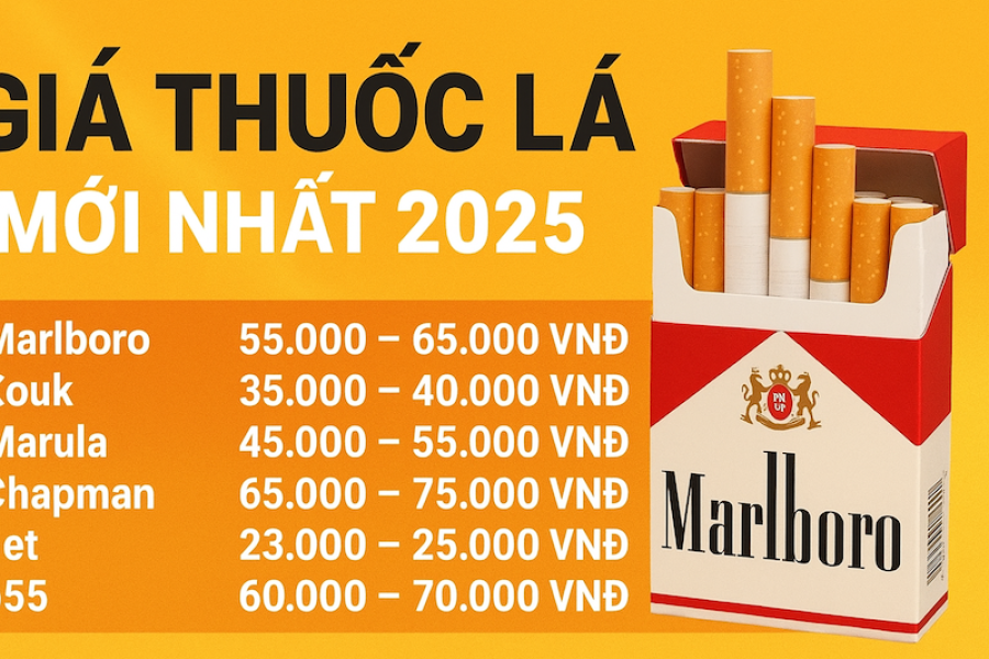 Giá Thuốc Lá Mới Nhất 2025 – Cập Nhật Bảng Giá Các Thương Hiệu Phổ Biến