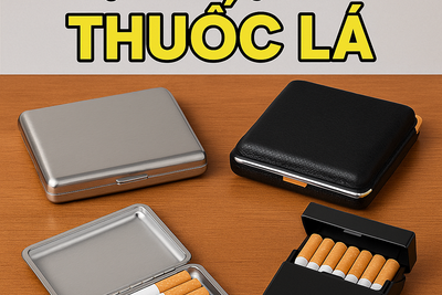Hộp Đựng Thuốc Lá Cao Cấp 2025 – Inox, Da, Đa Năng, 20 Điếu