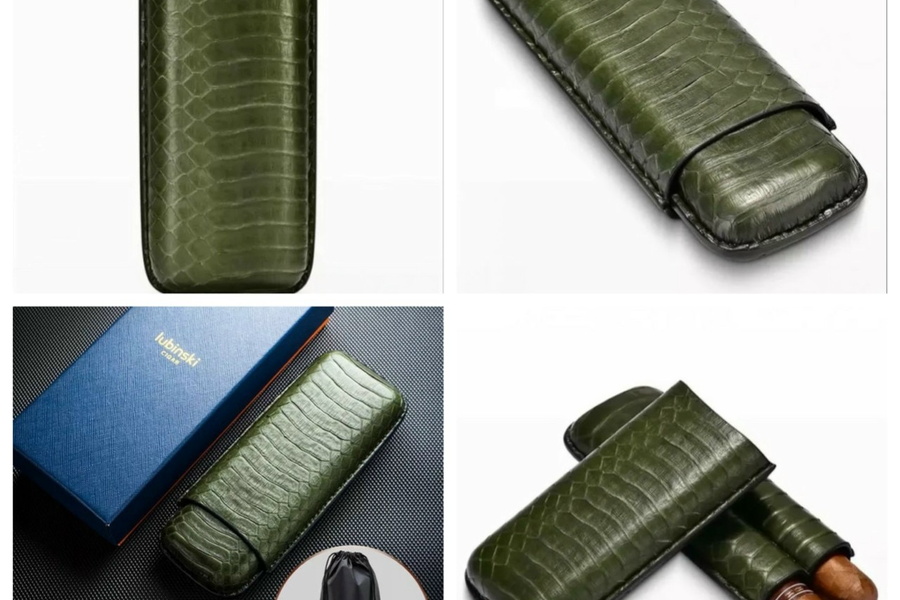 Ống Đựng Xì Gà Cuba Bằng Da Cao Cấp