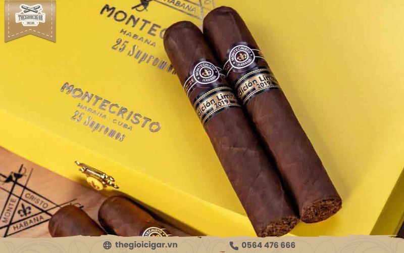 Điếu cigar Montecristo được chế tạo từ nguyên liệu chất lượng cao