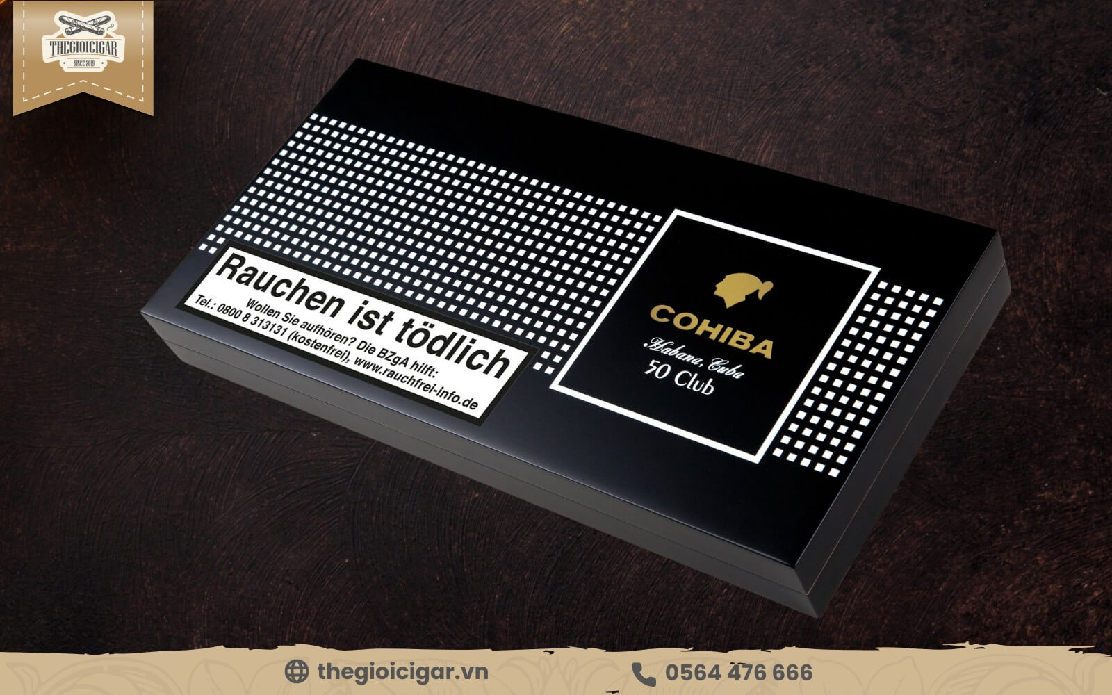 Cohiba Club 50 Humidor - Hộp gỗ 50 điếu chính hãng, giá tốt