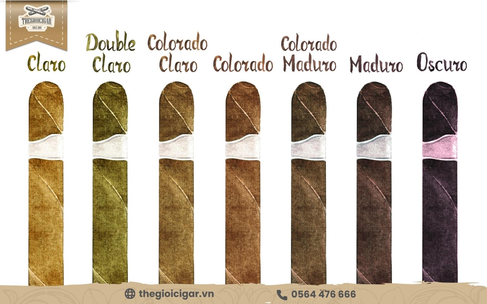 Hướng dẫn  nhận biết điếu cigar dựa vào màu sắc