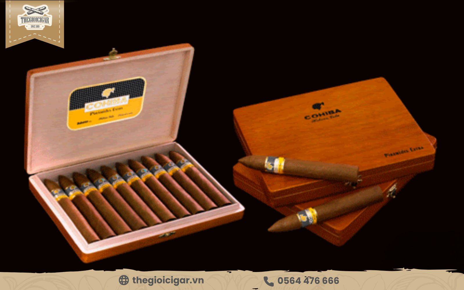 Cigar vị Cacao Cohiba Piramides Extra Tubos mang hương vị đặc trưng khác biệt