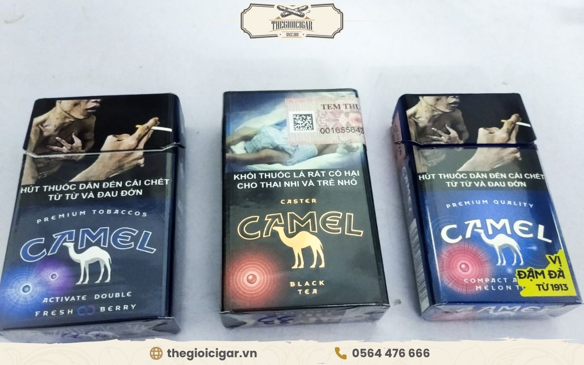 Thuốc Camel có những vị gì? Thuốc Camel có 3 phiên bản hương vị gồm vị cổ điển, Camel có hương và vị bấm đặc biệt Thuốc Camel có những hương vị gì?
